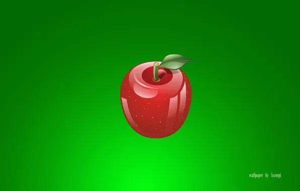 Красный, яблоко, еда, зелёный