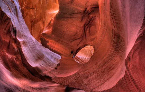 Картинка оранжевый, скалы, Аризона, Каньон Антилопы