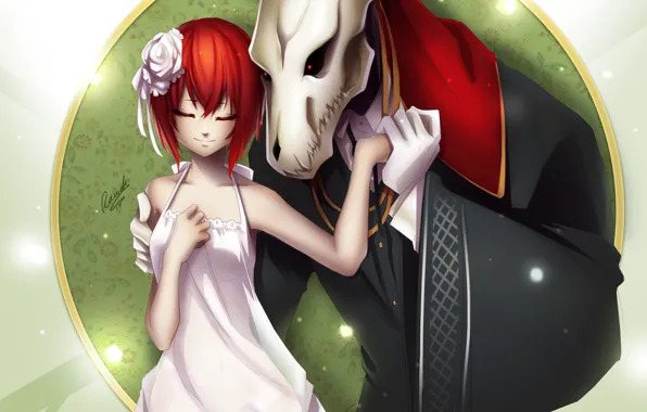 Фон, круг, двое, Mahou Tsukai no Yome, The Ancient Magus' Bride, Elias Ainsworth, Hatori Chise