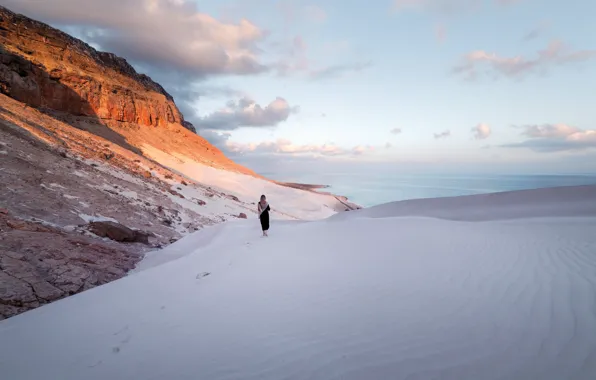 Картинка Йемен, Yemen, остров Сокотра, Белые дюны, Socotra Island, White Dunes