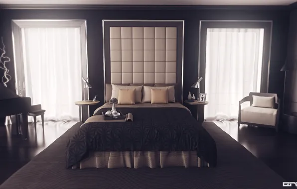 Мебель, завтрак, помещение, обстановка, Bedroom design