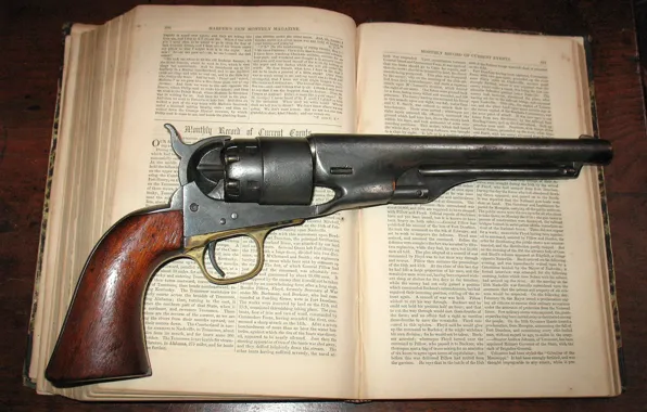 Картинка ствол, книга, Colt, 1862