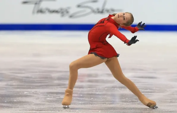 Картинка гибкость, лёд, руки, Russia, изящность, РОССИЯ, олимпийская чемпионка, Юлия Липницкая