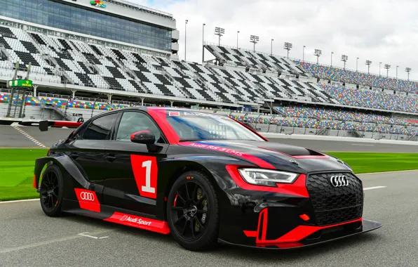 Audi, ауди, черная, Black, LMS, стадион, RS 3