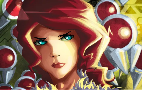 Картинка Red, sci-fi, Transistor, Supergiant Games