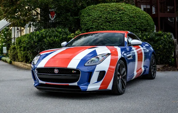 Jaguar, coupe, Union Jack, type