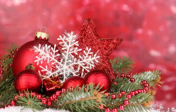 Звезды, свет, украшения, снежинки, lights, ожерелье, подарки, new year