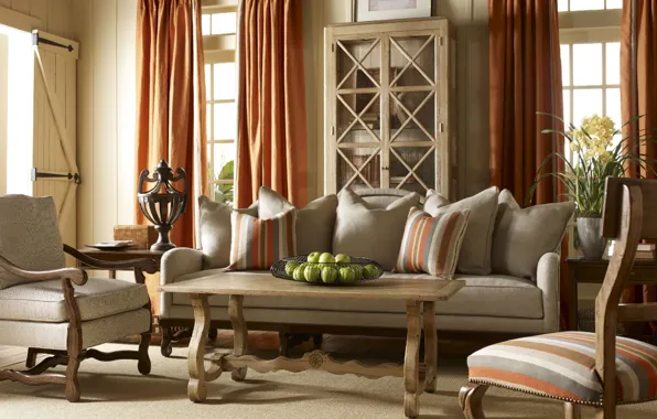 Картинка дизайн, стиль, интерьер, colors, country, living room, decoration
