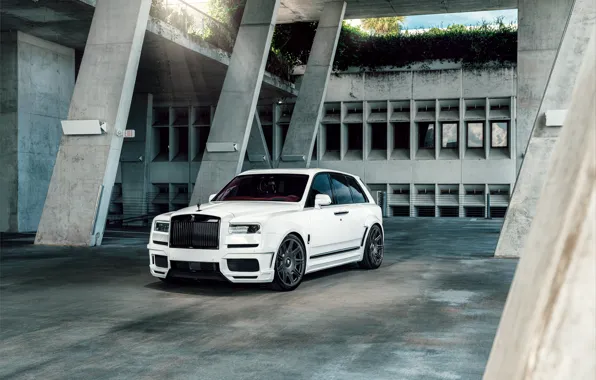 Картинка Rolls Royce, White, SUV, Exclusive, Cullinan