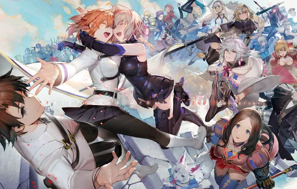 Девушки, аниме, арт, Fate