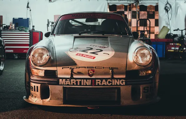 Картинка гараж, Porsche, передок, 911 RSR