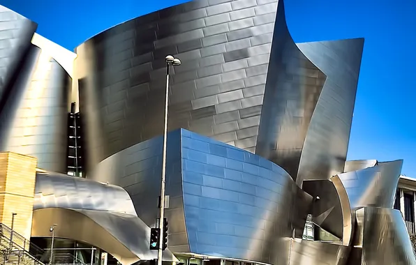 Небо, улица, США, Los Angeles, Walt Disney Concert Hall