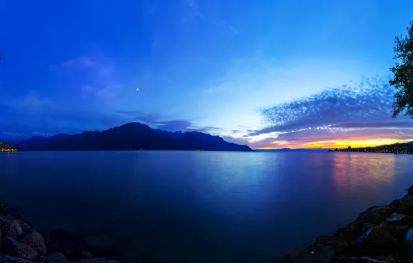 Картинка пейзаж, озеро, гора, Швейцария, Switzerland, Lake Geneva