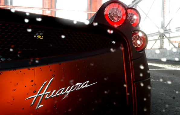 Pagani, game, night, Huayra, super car, the crew, chuva