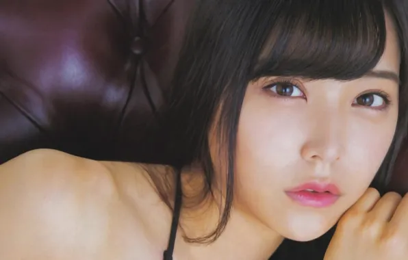 Girl, long hair, beautiful, pretty, lips, face, asian, attractive