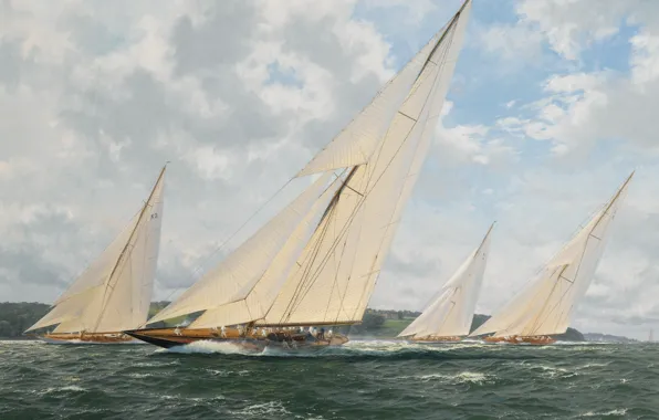 Море, паруса, регата, John Steven Dews