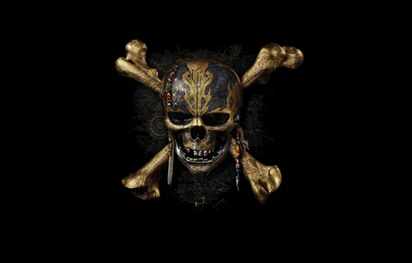 Картинка Johnny Depp, cinema, skull, logo, fantasy, Disney, pirate, dead