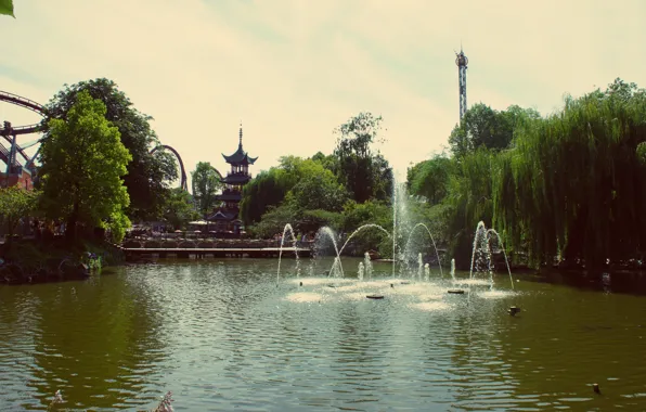 Зелень, парк, green, Дания, park, Denmark