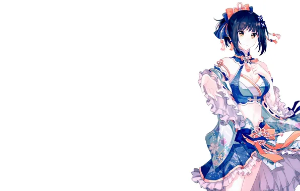 Girl, fantasy, sexy, cleavage, boobs, anime, beautiful, short hair