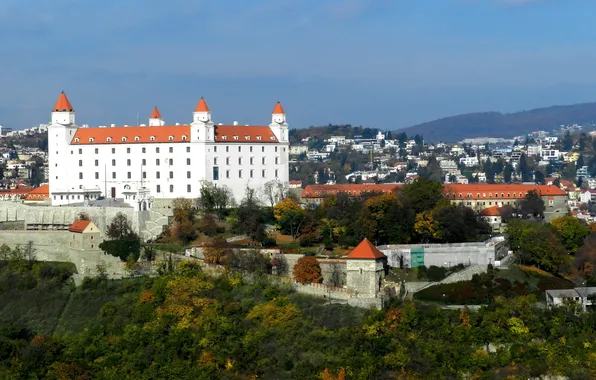 Замок, Словакия, Братислава, центральный, Burg Bratislava, Братиславский Град