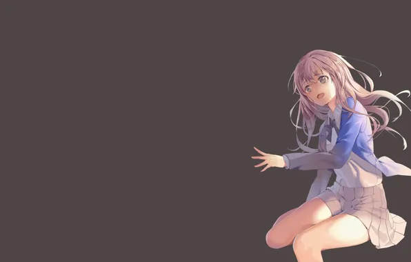 Девочка, коричневый фон, Форма голоса, Koe No Katachi