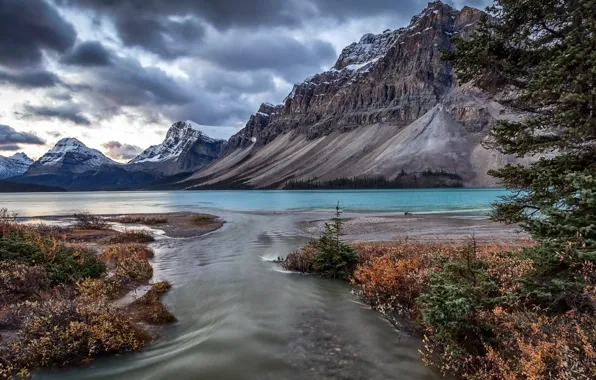 Небо, горы, тучи, природа, скалы, Канада, Альберта, Banff National Park