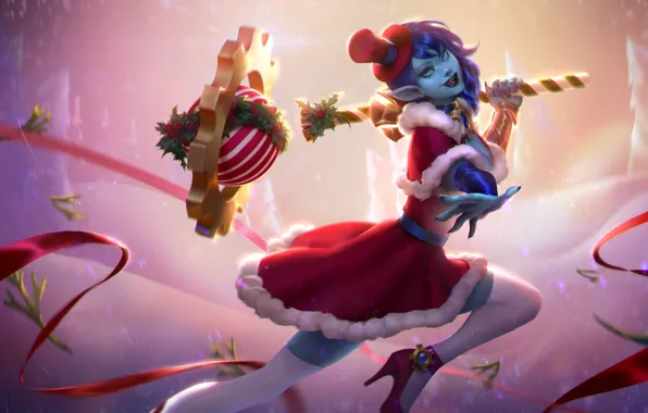 Праздник, новый год, рождество, art, Heroes of Newerth, Chronos, Christmas Chronos