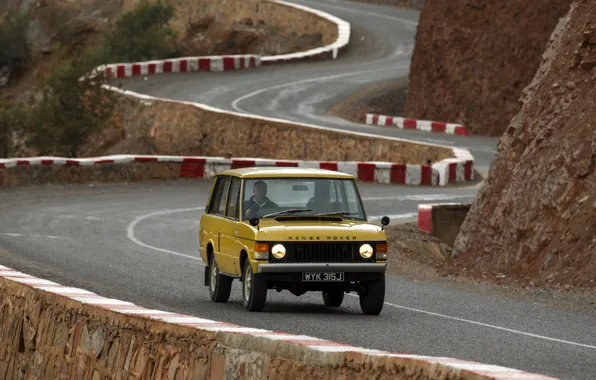 Асфальт, Land Rover, Range Rover, 1970, горная дорога, 4x4, SUV