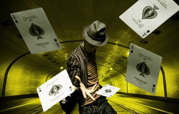 Картинка Men, Hat, Ace of Spades, Illusionist