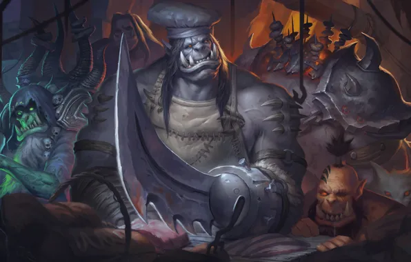 Кухня, World of Warcraft, Warcraft, орк, wow, orc, Warlords of Draenor, Kargath Bladefist