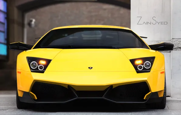 Картинка желтый, тюнинг, Lamborghini, суперкар, ламборджини, Murcielago, SuperVeloce, LP670