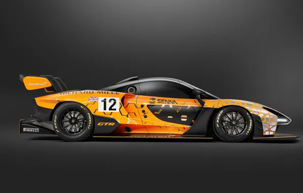 Concept, McLaren, GTR, гоночное авто, вид сбоку, 2018, Senna