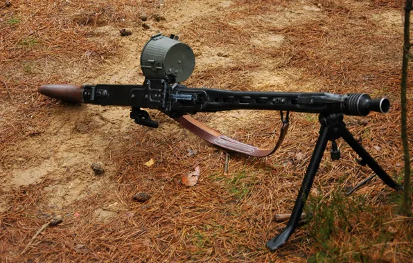 Картинка войны, пулемёт, немецкий, мировой, Второй, времён, MG 42, единый