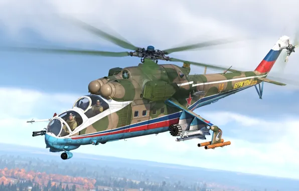 СССР, Ми-24П, Многоцелевой вертолёт, ОКБ М.Л. Миля