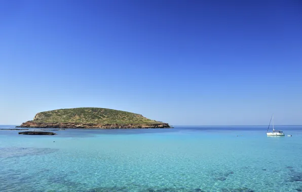Blue, Spain, Ibiza, vacation, Balearic islands
