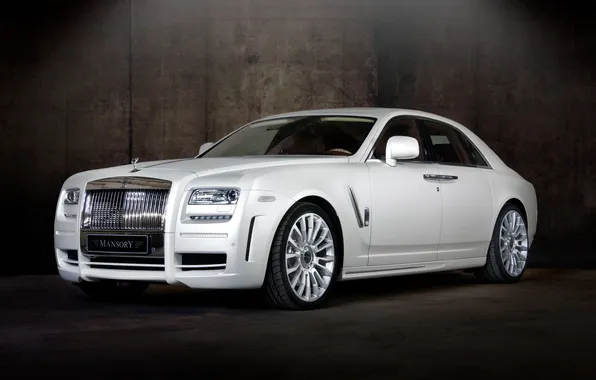 Rolls-Royce, 2010, Mansory, экстерьер, Limited, White Ghost, Mansory Rolls-Royce White Ghost Limited