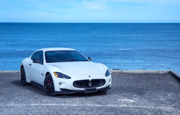 Картинка Maserati, GranTurismo, White