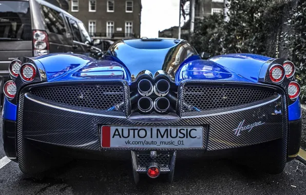 Синий, суперкар, Pagani