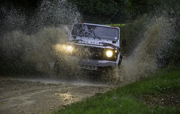 Вода, свет, Land Rover, Defender, 2013, 2014, Challenge, Bowler