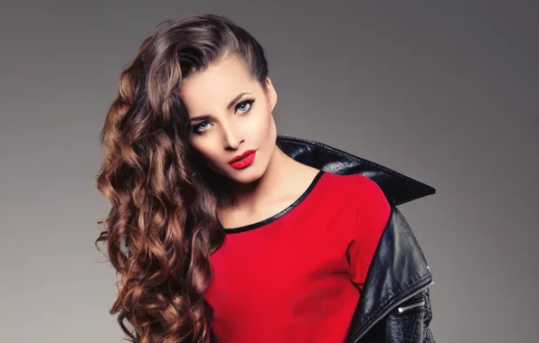 Картинка red, model, look, make up