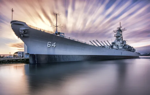Картинка причал, линкор, типа «Айова», «Висконсин», (BB64), USS Wisconsin