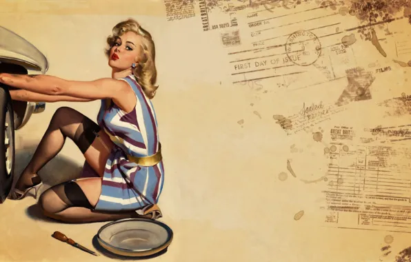 Style, Girls, Retro, Honnoror, Pin-up