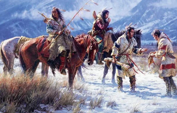 Картинка artistic, first people, Native American HD, native art
