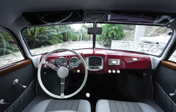 Картинка Porsche, 356, 1951, car interior, Porsche 356 1300 Coupe