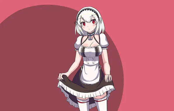Girl, sexy, cleavage, thighhighs, dress, boobs, anime, beautiful