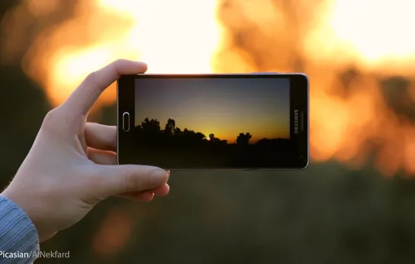 Photography, sunset, macro, blur, focus, holiday, hand, samsung