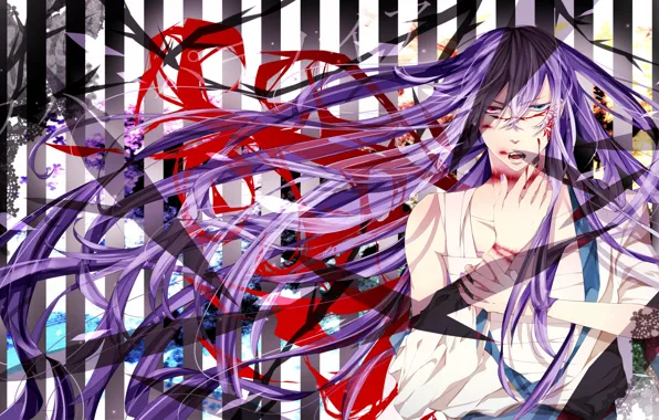 Взгляд, арт, парень, Vocaloid, Kamui Gakupo