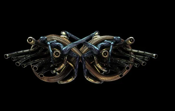Девушка, хром, wip ouroboros, `чёрное