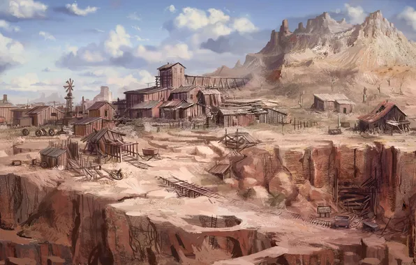 Картинка пустыня, каньон, запад, дикий, Call of Juarez, The Cartel