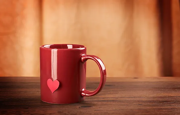 Картинка сердце, кружка, чашка, красная, сердечко, нитка
